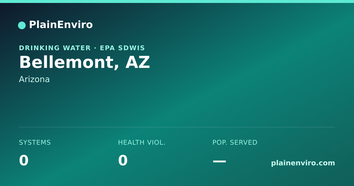 Shareable card for Bellemont, Arizona drinking water