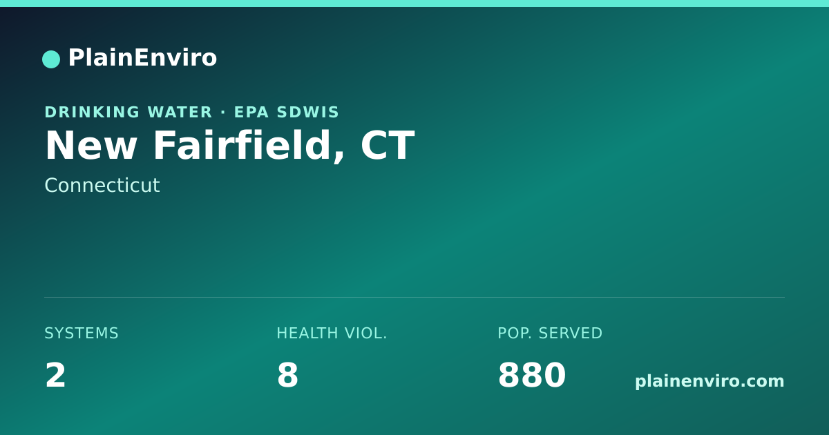 Shareable card for New Fairfield, Connecticut drinking water